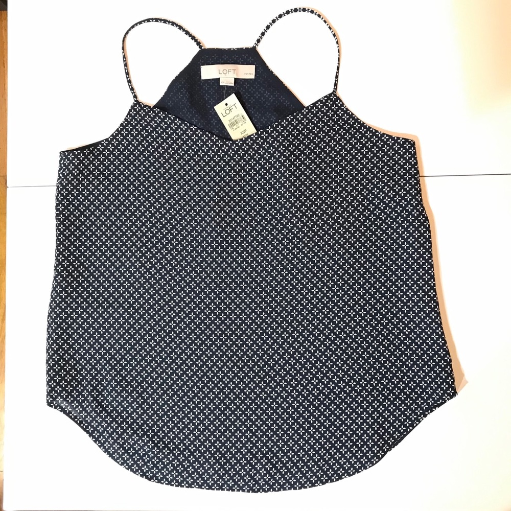 Ann Taylor Loft Racer Tank